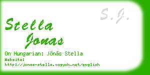 stella jonas business card