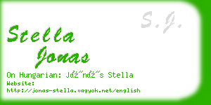 stella jonas business card